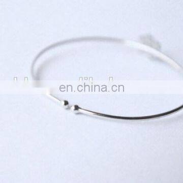 Pave Snowflake Charm Sterling Silver Fashion Bangle Open Cuff Bangle Customized Design Silver Jewellry photo-4