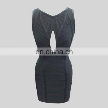 2017 New Fashion Black Short Evening Dress Luxury