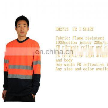 Flame retardent T-shirt/,men long sleeves FR t-shirt