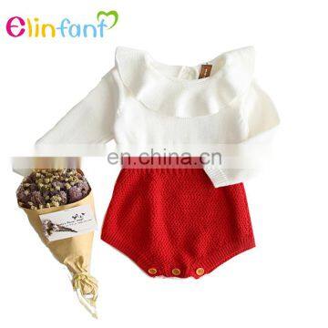 Elinfant wholesale baby beauty girl romper clothes plain baby romper set