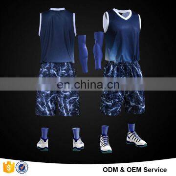 2016 Latest design men sublimation basketball jersey sets 100% polyester