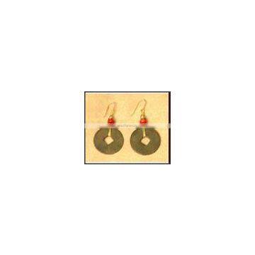 SF-E247 Beaded Brass Earrings