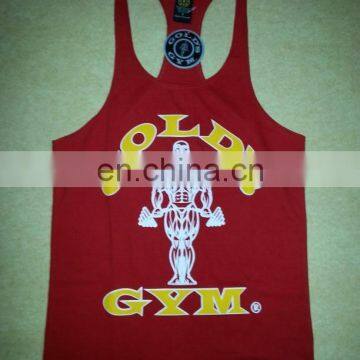 orignal gold gym singlet / stringer vest by Polar Garments