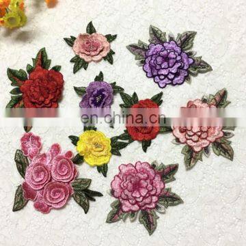 wholesale fashion 3D flower embroidery patch for clothes