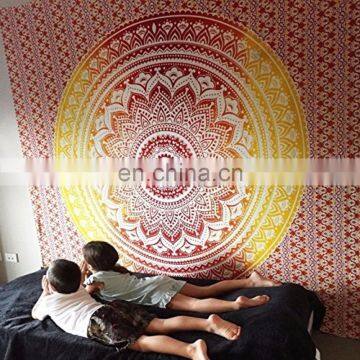 Ombre Blanket bedspread Indian Tapestry Queen Wall Hanging picnic Decor art Indian Mandala Hippie Tapestry Beach Throw Wholesale