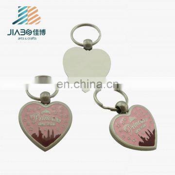 Heart Shape Custom Painted Zinc Plating Metal Keychain photo-4