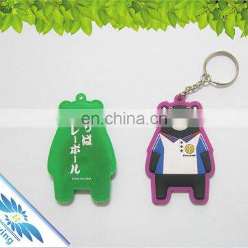 Customized Color Pvc Keychain/ Silicone Keychain With Korean Cartoon Design