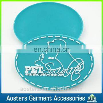 customized cartoon 3D pvc rubber label logo for clothing made in china