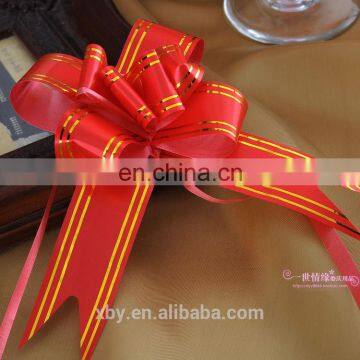 Custom satin ribbon flowers/ribbon bow decoration for promotion gift