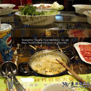 Catering rotary conveyor belt Sushi food delivery system - michaeldeng@gdyuyang.com