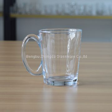 Transparent drinking glass mug for tea/coffee/milk /brand promotion with 10 oz