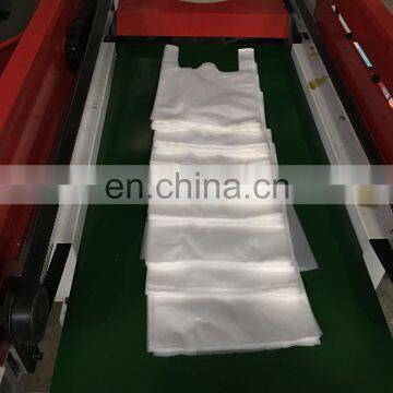 Computer Control Double Lines Full Automatic T-shirt Plastic Bag Making Machine photo-3