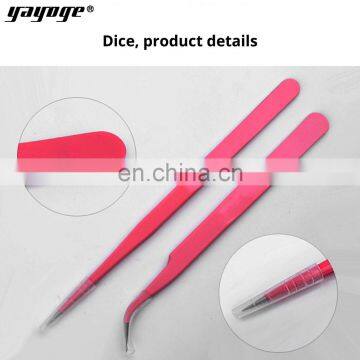 Yayoge Custom Stainless Steel Manicure Nail Tweezer With Cheapest Price Eyelash Extension Tweezers Nail Tools Supplier photo-4