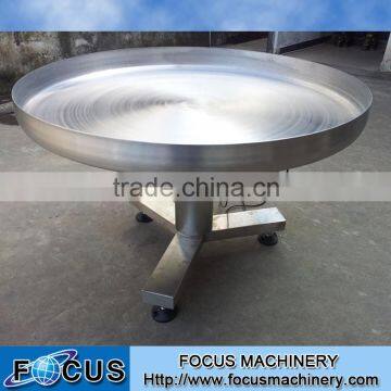 New stainless steel Rotary table for food collecting from the package machine