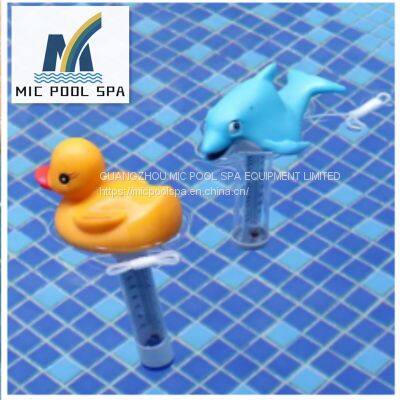 Cute portable waterproof swimming pool hot spring temperature measurement floating cartoon animal print thermometer