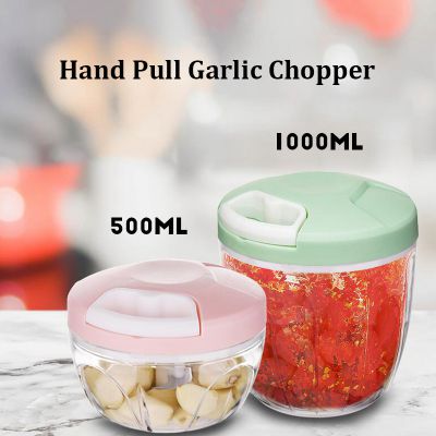 1000ml Manual Food Chopper 1L Hand Pull Mincer Blender Mixer Food Processor