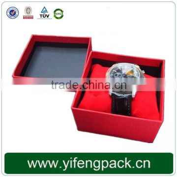 Hot Sale Luxury Red Black Cardboard Paper Wrapped Watch Box