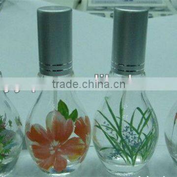 perfume bottle of flowers