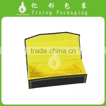 Rigid leather elegant gift boxes