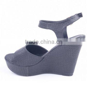 Factory Direct Selling Italian Fashion Women Snakeskin Shoes Summer Wedge Sandals 2016 photo-4