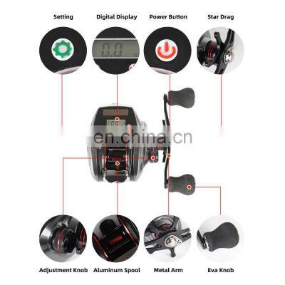 8.0:1 6+1BB Fishing Reel Left / Right Hand 10KG Power Low Profile Line Counter Fishing Tackle Gear