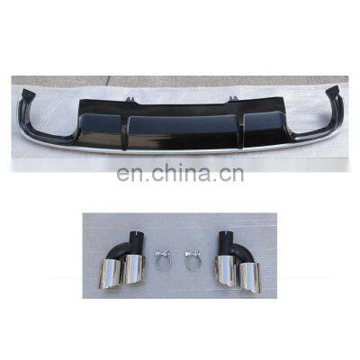 S4 B9 Diffuser With Tailpipe Fit for Audi A4 S4 B9 Refit Rear Lip Bumper Diffuser A4 S4 B9 2017 2018 2019 photo-2
