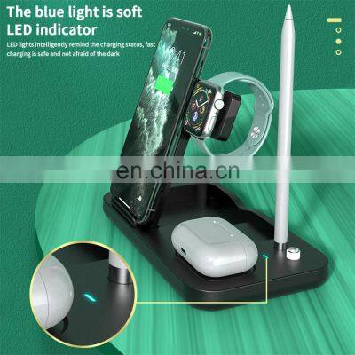 4 in 1 Wireless Charging Station Dock Cargador Inalambrico 4 en 1