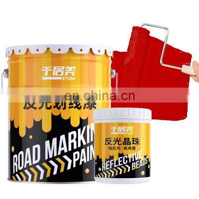 Good road traffic marking paint with reflective glass beads