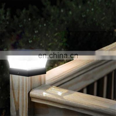 Square Column Headlight LED Outdoor Solar Powered Pillar Light Waterproof Solar Courtyard Light