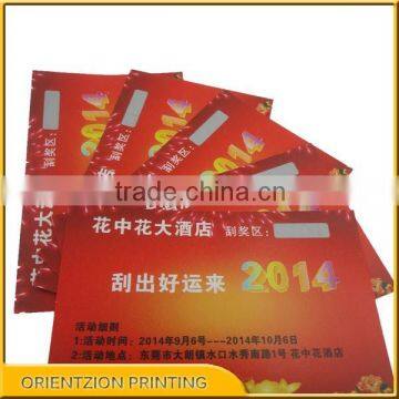 Quality Scratch Off Ticket, China Printing Factory, Scratch Card Printing