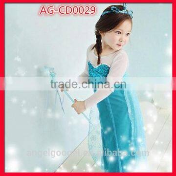 kids satin dress frozen elsa AG-CD0029