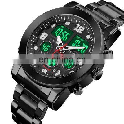 New Arrival Skmei 1642 Men Digital Watch Custom Logo OEM Brand Stainless Steel Strap Waterproof 3ATM