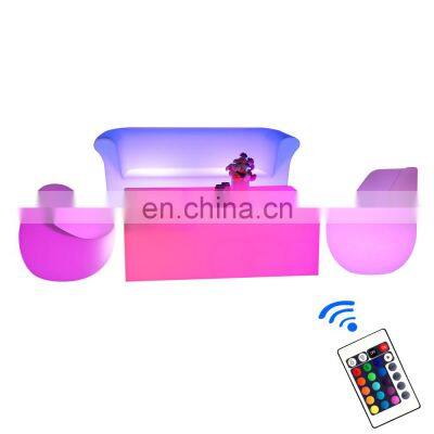 LED tables and chairs bar stool huel bars table LED outdoors furniture sets