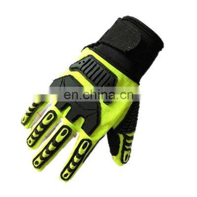 Heavy Industry Oilfield Resistant Safety Work Gloves Protection Hands Oil And Gas TPR Cotton Impact Gloves photo-5
