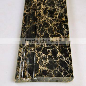 Portopo Black Marble Skriting 600*150mm photo-3