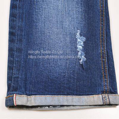 10.6oz Slub Right Twill Red Salvage Denim Fabric 33/34 