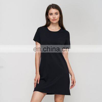 Factory Price Nude Short Sleeve One Piece Sports Tennis Golf Yoga Dress Workout Casual Exercise Fitness Gym Clothes For Women photo-2