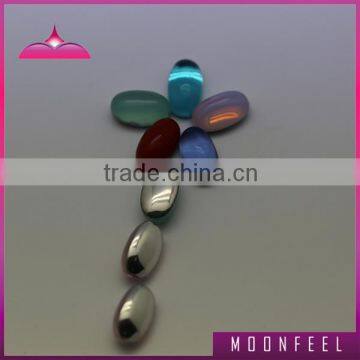 plating flat back ovaI cabochon gIass gems