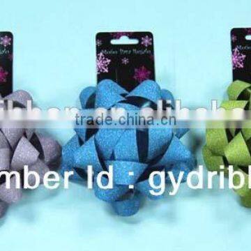 Glitter Star Bow With Glitter Lace Edges, Gift Bow for Gift Decoration photo-2