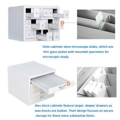 Easy Disinfection Epoxy-Painted Paraffin Wax Block Storage Cabinet With High-Strength Drawers – Perfect for Clinical Laboratories-ODM/OEM photo-3