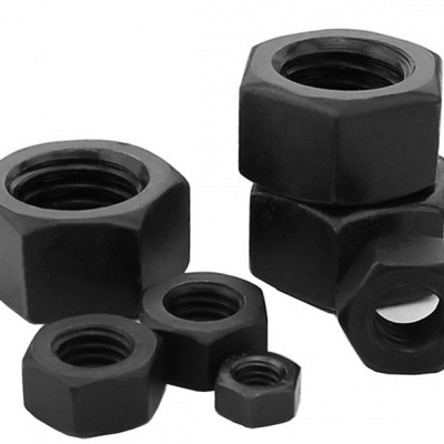 Hex Nut Hex Nut High Strength Grade 8.8 External Hex Screw Cap Blackening Heat Treatment Tempered Hex Thickened Enlarged Fine Tooth Nut photo-2