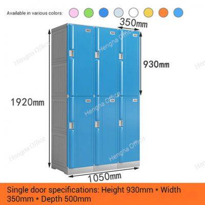 12-door ABS Plastic Gym Locker with Ventilation and Secure Lock Options OEM Supply