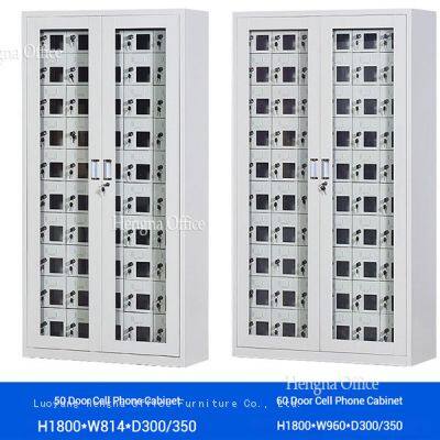 Space-saving Slim Phone Storage Locker for London Shopping Mall Public Area, Secure Charging Station With Acrylic View Window,Long Lifespan