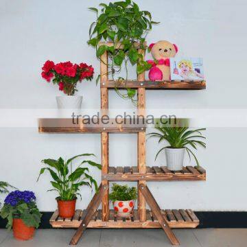 The New Wood Floor Flower Special Multi-layer Wooden Flower Pot Holder Real Balcony Plant Shelf Quality Choice photo-4
