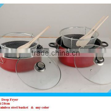 Carbon Steel Deep Fryer Pan manufacture,customized thickness