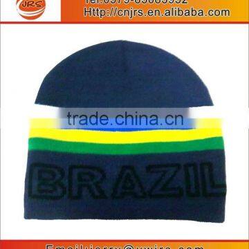 High quality knitting Brazil football hats