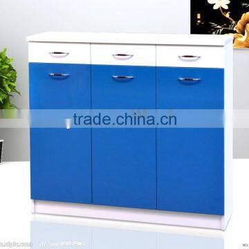 wood display cabinet for shoes with LED light