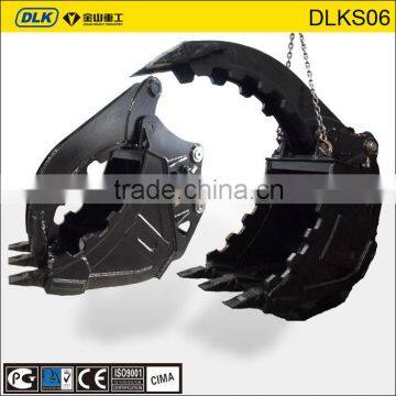 Excavator rock grapple, stone grab, clamp bucket for KOMATSU,HYUNDAI HITACHI KOBELCO