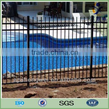 Retractable decorative wrought iron fence