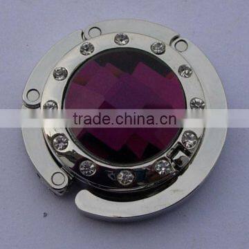 Rhinestone Round Bag Hanger Foldable